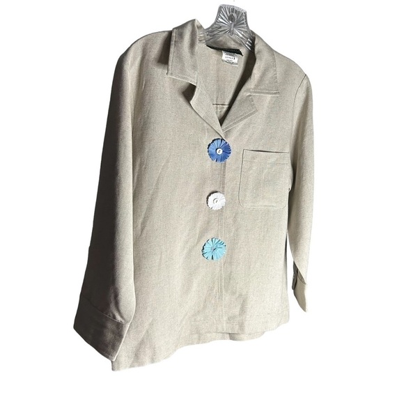 Harve Benard by Benard Holtzman Linen Blend Summer Jacket Womens 8 - Picture 1 of 8